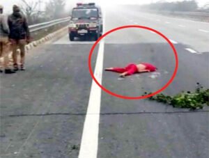 पेरीफेरल एक्सप्रेस-वे पर संदिग्ध परिस्थितियों में मिला महिला का शव