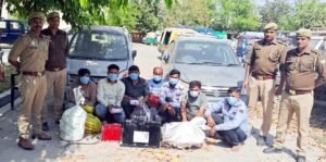चोरी करने वाले 7 शातिर बदमाश गिरफ्तार