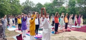 नव संवत्सर में योग संस्थान ने किया सामूहिक योग-प्राणायाम शिविर का आयोजन