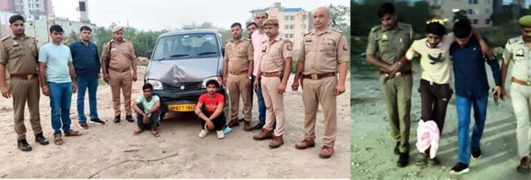 पुलिस मुठभेड़ में तीन बदमाश गिरफ्तार, एक को लगी गोली